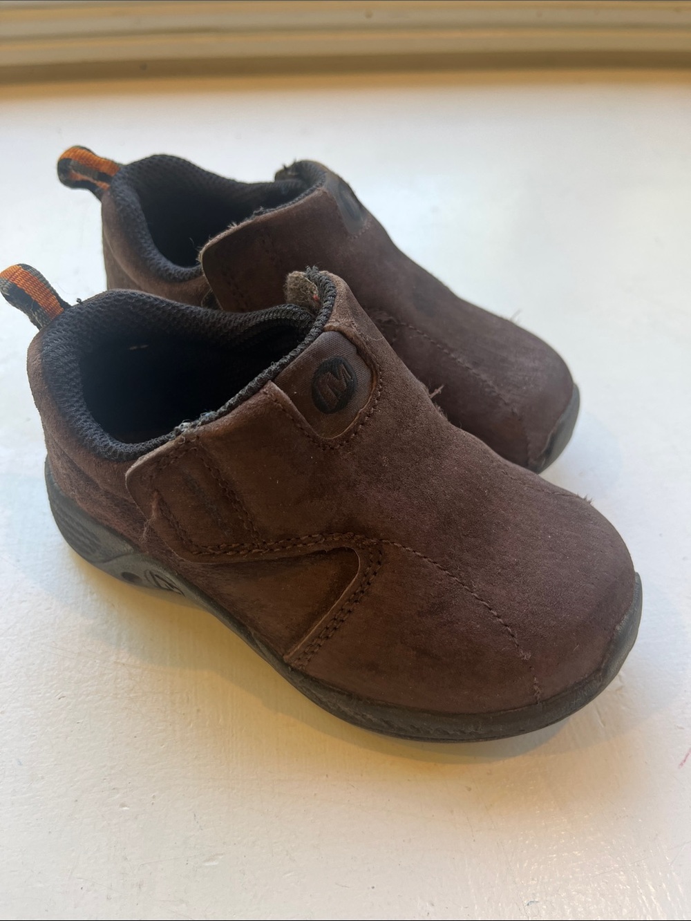 Merrell Kids Brown Suede Slip-On Sneakers